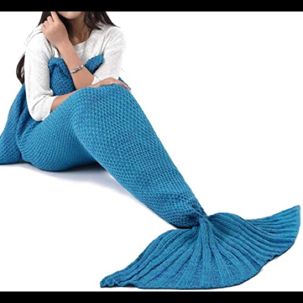 Aqua Blue Mermaid Blanket